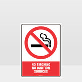 Custom Metal Sign,Prohibition No Smoking No Ignition Sources Sign